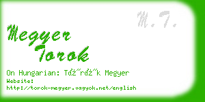 megyer torok business card